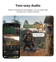 Caméra de chasse ST-HC828 à double objectif 4G GPS solaire CMOS IP66 étanche 12MP avec détection de mouvement PIR et vision nocturne HD