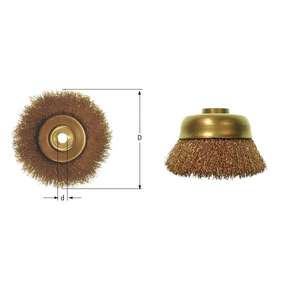 AMPCO - KC0076 Brosse coupelle, fil serti, bronze phosphoreux-EAN 7630027458886 BROSSES ET BROSSES ÉLECTRIQUES - Product Image 1