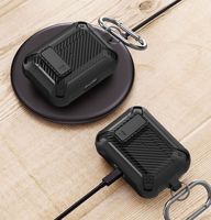 Pour Apple Airpods Pro étui pour écouteurs en fibre de carbone TPU PC, housse pour écouteurs en gel PC antichoc pour Airpods 2/3
