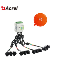 Compteur électrique IoT multi-boucles Acrel sur rail DIN ADW210, dispositif de surveillance de puissance intelligent multi-circuits, enregistreur de données triphasé RS485 LCD