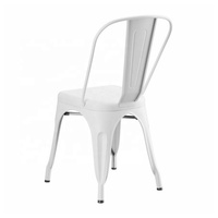 Chaise de bistrot industrielle rétro - Chaise de salle à manger moderne en fer empilable et durable pour la maison, l'appartement, l'école