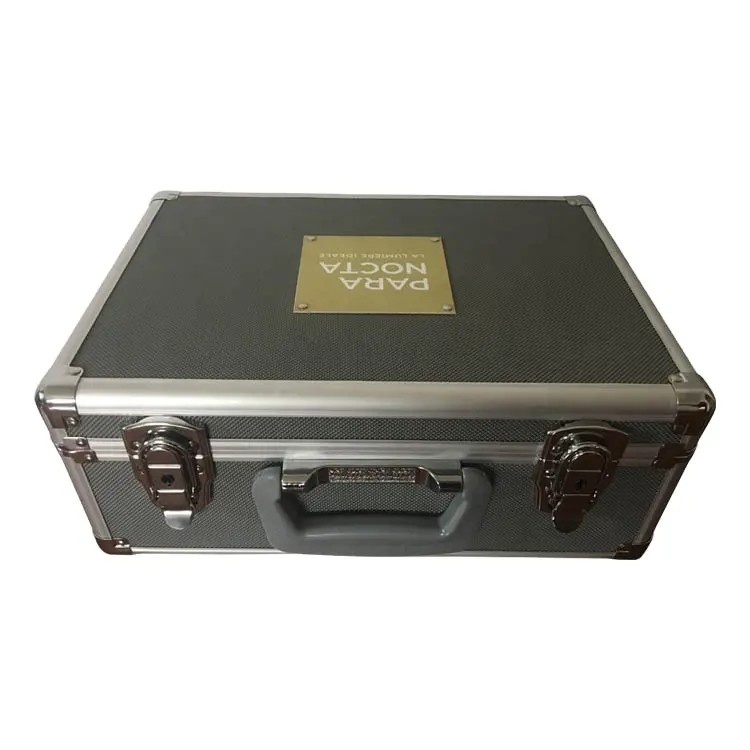 Luxury Silver Metal Frame Hard Aluminum Tool Case Carry Box