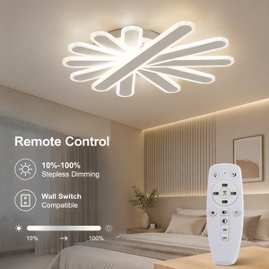 Modern Dimmable Led <b>Ceiling</b> <b>Light</b> Acrylic Iron <b>Remote</b> <b>Control</b> Tri Color Surface Mount For Living Room Bedroom Office - Product Image 4