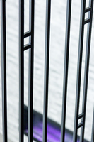 Balustre en fer forgé au design moderne pour rampe d'escalier, insert double barre carrée