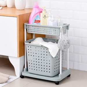 2020 New Taizhou <strong>Laundry</strong> Storage <strong>Basket</strong> with Single Handle Bathroom <strong>Laundry</strong> <strong>Basket</strong> Trolley <strong>on</strong> <strong>Wheel</strong> Removable <strong>Laundry</strong> Hamper - Product Image 5