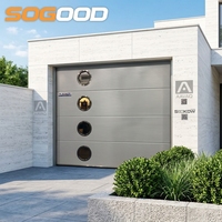 Porte de garage sectionnelle en acier, porte automatique isolée, surface finie, quincaillerie standard européenne, service personnalisé