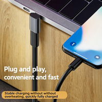 Adaptateur USB-C 90 degrés en aluminium à charge rapide OTG, protection contre les courts-circuits, pour jeux mobiles, ordinateurs portables, OEM – Vente directe usine