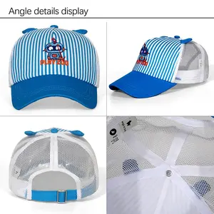 Cappello per bambini con ricamo personalizzato per bambini primavera e autunno cartoni animati per bambini con parasole da baseball regolabile in rete cappelli da camionista