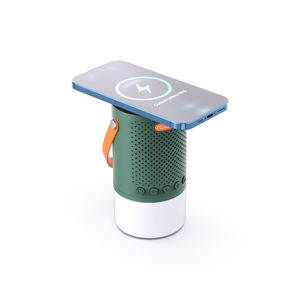 <span class=keywords><strong>Enceinte</strong></span> sans fil magnétique avec chargeur de téléphone intégré, étanche IP66, autonomie de 20h, audio sans fil TF/AUX pour la maison et l'extérieur - Product Image 1
