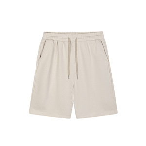 Shorts de basket-ball pour hommes en coton 100% uni teint en fil, respirant, à taille élastique, style streetwear, personnalisé - Product Image 5