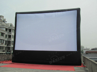 Pantallas de Video Inflables con Aire Constante WINSUN, Pantalla de Cine Inflable con Sellado de Aire, Pantalla de Teatro Portátil Inflable Hermética