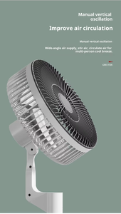 USB Rechargeable <b>Standing</b> Circulation <b>Fan</b>, Portable Dual Use Desk & Floor Household Cool <b>Fan</b> Adjustable Height for Desktop and F - Product Image 3