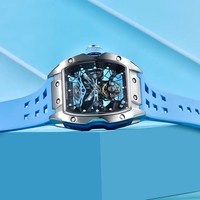 Montre mécanique pour homme PAGANI Design PD-YS018 42MM avec cadran squelette, verre saphir, automatique, étanche 50M, marque haut de gamme