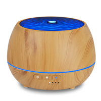 500ml maison électrique lumière LED grain de bois arôme humidificateur d'air ultrasons brume fraîche huile essentielle diffuseur de parfum Machine