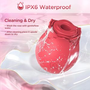 Vibrador de succión automático en forma de rosa para parejas, juguete sexual con alimentación USB con estimulador de clítoris y vibrador de clítoris para lamer la lengua - Product Image 3