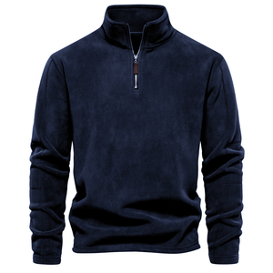 Nuova felpa da uomo con collo alto personalizzato mezza Quater Zip felpa <span class=keywords><strong>Polar</strong></span> oversize a maniche lunghe - Product Image 5