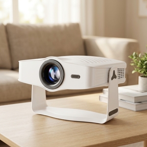 Mini-projecteur <span class=keywords><strong>Home</strong></span> Cinéma JUNUO J500 1080P 4K Android 14 500 Lumens avec double Wi-Fi, haut-parleurs intégrés et design portable – Prix réduit - Product Image 1