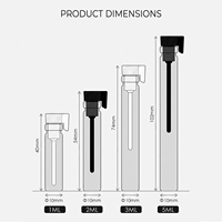 Botol Parfum Mini 1ml 2ml 3ml, Botol Sampel Portabel Isi Ulang, Botol Semprot Kaca Kosong untuk Minyak Atsiri, Kemasan Botol Parfum
