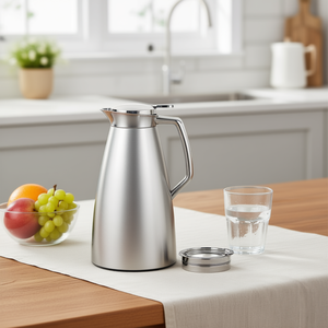 Emsa Plaza Quick Tip 1L Silver Insulated Jug <b>Beverage</b> <b>Serving</b> <b>Set</b> - Product Image 3