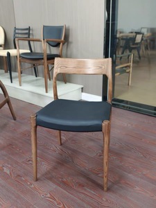 Chaise de salle à manger Wabi Sabi, style scandinave moderne et contemporain, structure et <span class=keywords><strong>pieds</strong></span> en bois massif, coussin en corde, chaises de salle à manger pour hôtel et restaurant - Product Image 4