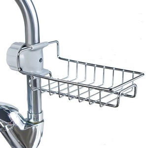 Acier inoxydable réglage multifonctionnel cuisine évier Caddy <span class=keywords><strong>pince</strong></span> <span class=keywords><strong>robinet</strong></span> éponge épurateur support salle de bain fournitures support de rangement - Product Image 2