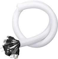 Gaine de protection et de rangement en plastique durable pour câbles USB, alimentation, audio, vidéo, et protection anti-morsure pour chats