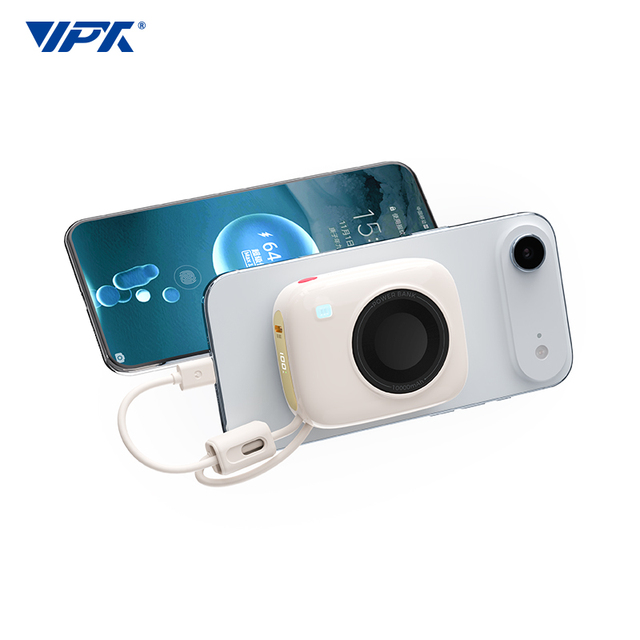 Gift Mini Power Bank Portable 10000mAh PD Fast Charging Type-C Double USB with LED Display High-Efficiency Batteries Lanyard