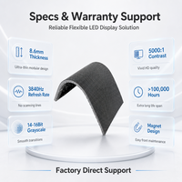 Module LED flexible P2.5 intérieur, écran incurvé en forme de tunnel, couleur intégrale, maintenance frontale, 4K, IP65, pour projets d'affichage mural en vente au détail