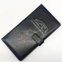 Porte-documents de voiture en PU personnalisé, prix d'usine, pour carte grise et assurance
