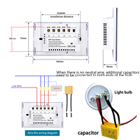 Interrupteur Intelligent 120 AU, Contrôle l'Éclairage à Distance via WiFi avec Commande Vocale Alexa, Interrupteur Intelligent