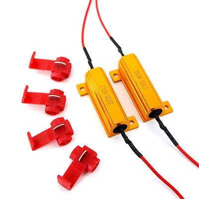 2pcs 50w 6ohm 8ohm 10ohm Load Resistors LED Flash Rate Turn Signals Light Indicator Controllers Brake Running Motorcycle