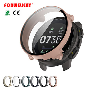 Étui de protection Forwelleny + film en verre trempé pour <span class=keywords><strong>montre</strong></span> connectée <span class=keywords><strong>Suunto</strong></span> <span class=keywords><strong>Vertical</strong></span>, coque de protection antichoc pour écran complet en PC - Product Image 1