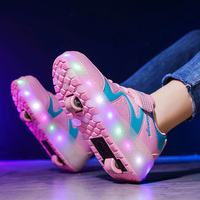 Chaussures à roulettes d'extérieur sûres et durables Chaussures de patinage d'extérieur pour enfants Chaussures à roulettes pour enfants Chaussures lumineuses à LED rechargeables
