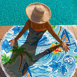 <span class=keywords><strong>Tapiz</strong></span> de Mandala FF4043, manta de playa Bohemia, decoración del hogar, suelo circular, esterilla de Yoga, toalla de playa de microfibra redonda de secado rápido - Product Image 2