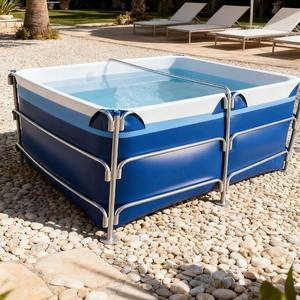 Tanque de agua cuadrado de tubo galvanizado de alta calidad, <span class=keywords><strong>piscina</strong></span> suave de agricultura al aire libre engrosada de material de PVC popular - Product Image 4