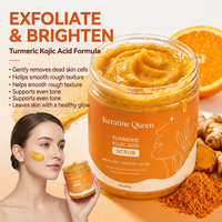 Fabricant de gommages corporels au curcuma personnalisés de 300 ml, 500 ml, 800 ml, parfum personnalisé, gommage exfoliant à la noix de coco, au gingembre, à l'huile d'olive, à l'huile d'argan