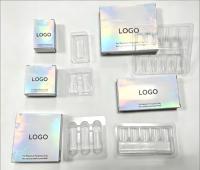 Personnalisez votre boîte de flacon de 3 ml avec étiquettes holographiques et plateau en plastique, impression d'étiquettes, ensemble d'emballage pour flacons de 3 ml et 10 ml