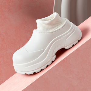 Algodão impermeável meias botas para mulheres meninas inverno peludo moda sandálias atacado mules calçado grosso sola jardim tamancos sapatos - Product Image 2