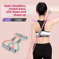 Corde de Résistance L8 à 8 Formes pour Entraînement, Élargissement des Épaules, Amélioration de la Posture, Yoga, Amincissement, en Latex Naturel, pour Fitness à Domicile, Fabrication Usine