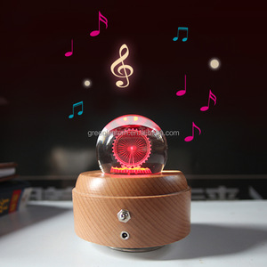 Caja de regalo recargable para el Día de San Valentín, luz nocturna creativa 3D, Base de madera, música, caja de <span class=keywords><strong>ocho</strong></span> tonos, luz nocturna - Product Image 1