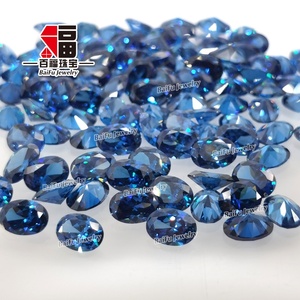 Circonia Cúbica Ovalada <span class=keywords><strong>Color</strong></span> Aguamarina Baifu, Calidad 3A, Gema <span class=keywords><strong>de</strong></span> Circonia Cúbica Azul Océano - Product Image 3