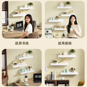 Wall Mounted <b>Storage</b> <b>Shelf</b> Rectangle Moisture Proof Multi Layer For Bedroom And Living Room Decorative Rack - Product Image 5