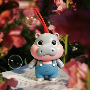 Cute Hippo Shape Mini Squishy <b>Blind</b> Box Keychain Collectible Slow Rising Sensory Squeeze Toy - Product Image 5