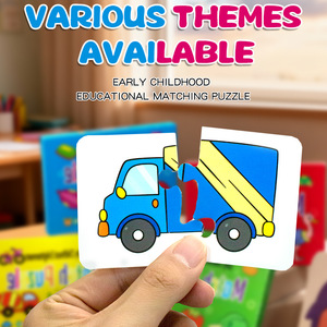 Puzzle d'association simple pour la petite enfance, thèmes Voiture, Fruit, Mots, Couleurs, 32 pièces - Product Image 4