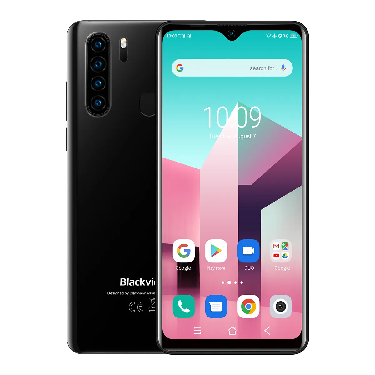 Telepon Pintar Versi Global Blackview A80 Plus Telepon Pintar Android 6.49 "Layar Water Drop 4G Dual Card Standby Ganda