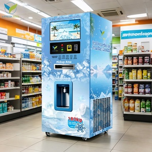 เครื่องจำหน่ายน้ำแข็งเชิงพาณิชย์ Wx-f55-7 Vfresh 180 กก. เครื่องจ่ายน้ำแข็งและน้ำดื่มแบบบริการตนเองสำหรับโรงแรม คาเฟ่ และธุรกิจค้าส่ง - Product Image 4