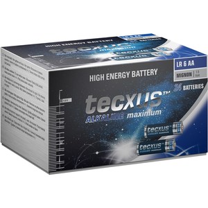 Baterías Alcalinas TecXus Maximum LR6 AA 1.5V, Paquete de 24, Alta Energía - Product Image 1