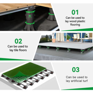 Verstelbare kunststof voet voor keramische tegels, breedte 90-185 mm, verstelbaar in hoogte, voor tegelondersteuning. - Product Image 4