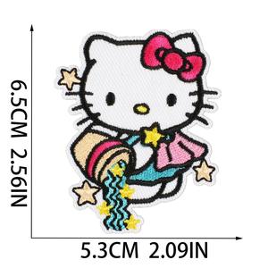Vente en gros de patchs de repassage avec broderie de graffiti de chatons de style dessin animé personnalisés pour vêtements pour enfants DIY Hats Jeans - Product Image 2