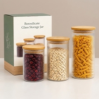Pot à cornichons en verre de luxe de 1 L, grand, hermétique, carré, pots en verre pour bonbons avec couvercles en bois pour le stockage des aliments